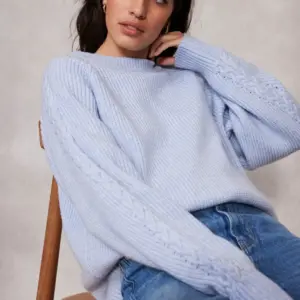 Fashion  Cable Sleeve Jumper WOMEN Knitwear